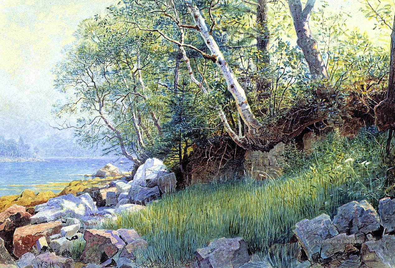 North East Harbour Maine paysage Luminisme William Stanley Haseltine Peintures à l'huile
